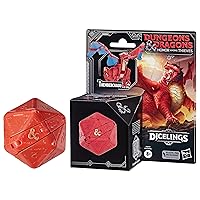 Dungeons & Dragons Honor Among Thieves D&D Dicelings Red Dragon Themberchaud Collectible, Monster Dice Converting Giant d20 Action Figures Role Playing Dice (F5211)