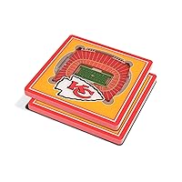 YouTheFan NFL Kansas City Chiefs 3D StadiumView Coasters - Arrowhead Stadium