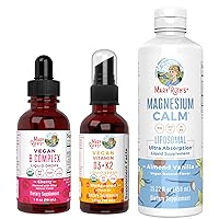 MaryRuth's B Complex Supplement with Folate, Vegan Vitamin D3 + K2, and Magnesium Calm Liposomal, 3-Pack Bundle for Neuro Support, Metabolism, Bone Health, Calm & Relaxation, Vegan & Non-GMO