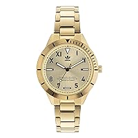 Adidas Stainless Steel Gold-Tone Bracelet Watch (Model: AOFH220612I)