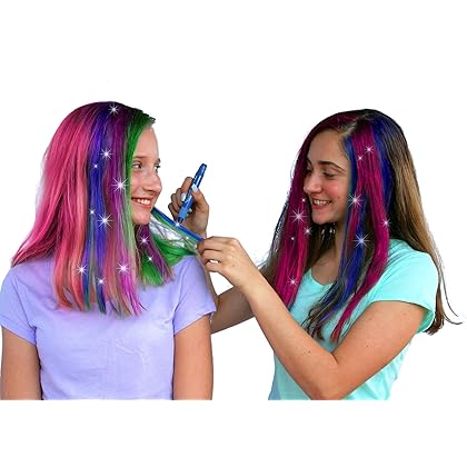 Kids Hair Chalk - JUMBO HAIR CHALK PENS - Washable Hair Color Safe For Kids And Teen - 200% MORE COLOR PER PEN - SCENTED - For Party, Girls Gift, Kids Toy, Birthday Gift For Girls, 12 Bright Colors