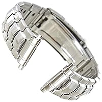 18-22mm Speidel Silver Stainless Fold Over Deployment Buckle Watch Band 1625