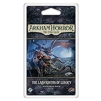 Arkham Horror The Card Game The Labyrinths of Lunacy SCENARIO PACK - Escape the Madhouse! Cooperative Living Card Game, Ages 14+, 1-4 Players, 1-2 Hour Playtime, Made by Fantasy Flight Games