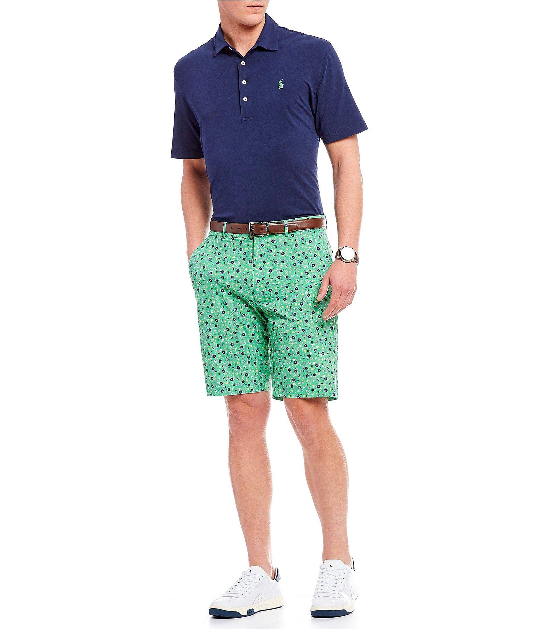 Polo Ralph Lauren Polo Golf Links Men Floral Printed Stretch Shorts, Green (34W)