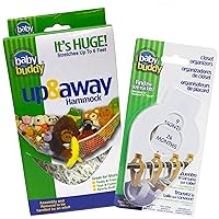 Baby Buddy Bundle- One Up & Away Hammock & Closet Organizers 5ct, Kids Stuffed Animal Hammock, Baby Clothes Closet Dividers – Nursery Clothing Organization for Babies and Kids, Toy Storage, White