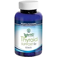 Thyroid Supplement Rx – Natural Blend of Iodine, Tyrosine, Schisandra, Coleus Forskohli, Ashwagandha and More – Best Mix of Thyroid Metabolism - Physician Formulated & Clinically Tested – Guaranteed By Taylor MD Formulations.