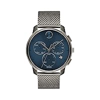 Movado Bold Thin Chronograph Quartz Blue Dial Men's Watch 3600721