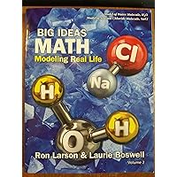 Big Ideas Math; Modeling Real Life, Student Edition Grade 5 Volume 2, Model of Water Molecule, H2O, Model of Sodium Chloride Molecule, NaCl, c. 2019 9781635988949, 1635988942