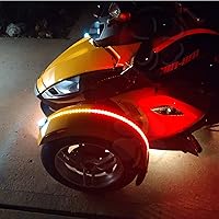 Red Amber 2x Dual Color LED Fender Channel Strip Light Flex Can Am Spyder SMD