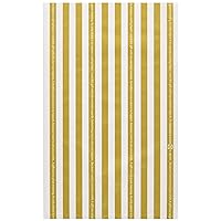 Gift Bags, Flat Bags, Gold Stripe-SS (50 Pieces) GDS-BSS