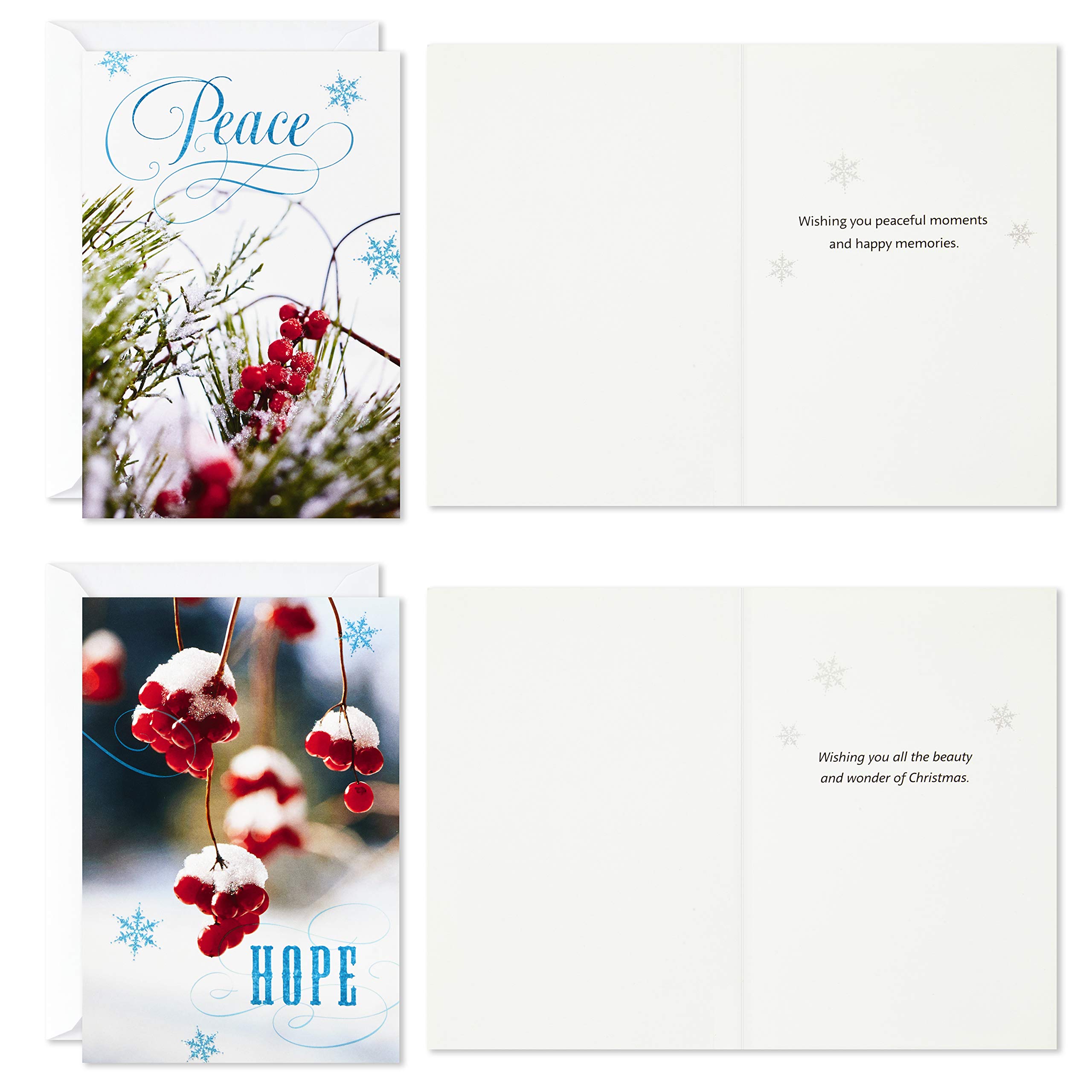 Hallmark Image Arts Boxed Christmas Cards Assortment, Seasonal Photos (4 Designs, 24 Cards and Envelopes)