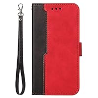 XYX Wallet Case for Samsung S21 Ultra, Premium PU Leather Wallet Case with Wrist Strap Card Slots and Kickstand Flip Cover for Galaxy S21 Ultra, Red