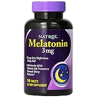 Natrol Melatonin Tablets, Helps You Fall Asleep Faster, Stay Asleep Longer, Faster Absorption, Vegetarian, 3mg, 240 Count (Pack of 2)
