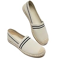 BABUDOG Womens Loafers for Women,Mesh Slip on Shoes,Breathable White Flats for Women