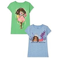 girls Pumpkins Leaves Team Spice Short Sleeve Graphic T Shirt 2 Pack