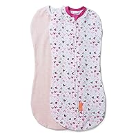 SwaddleMe by Ingenuity Pod - Size Small/Medium, 0-3 Months, 2-Pack (I Heart You)