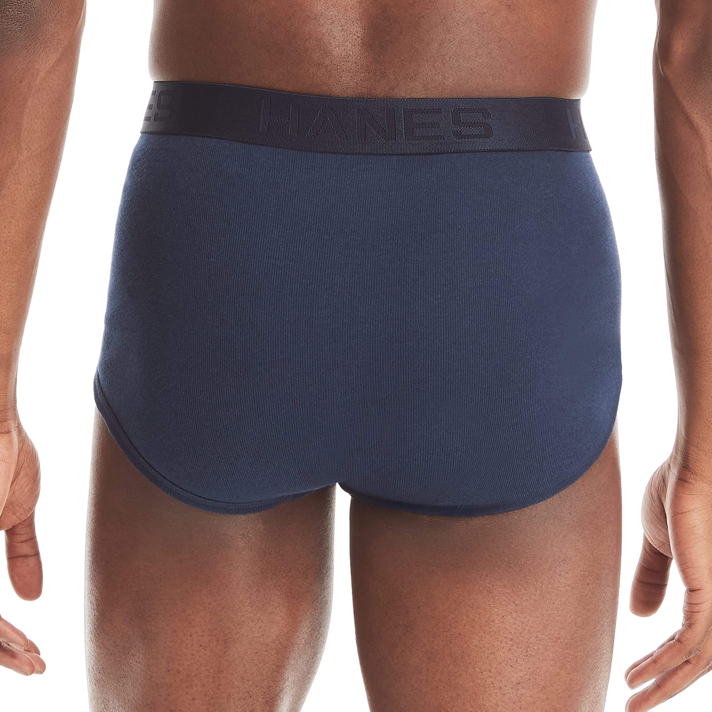 Hanes Ultimate mens Ultimate Tagless With Comfortflex Waistband - Multiple Packs and Colors briefs underwear, 7 Pack Blue Assorted, X-Large US
