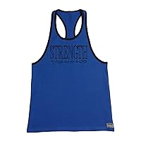 Crazee Wear Blue -Black with Strength from Lord Tank Top