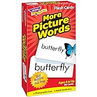 Trend Enterprises: More Picture Words Skill Drill Flash Cards, Great for Skill Building and Test Prep, Photo Cues, Builds Vocabulary, 96 Cards Included, for Ages 6 and Up