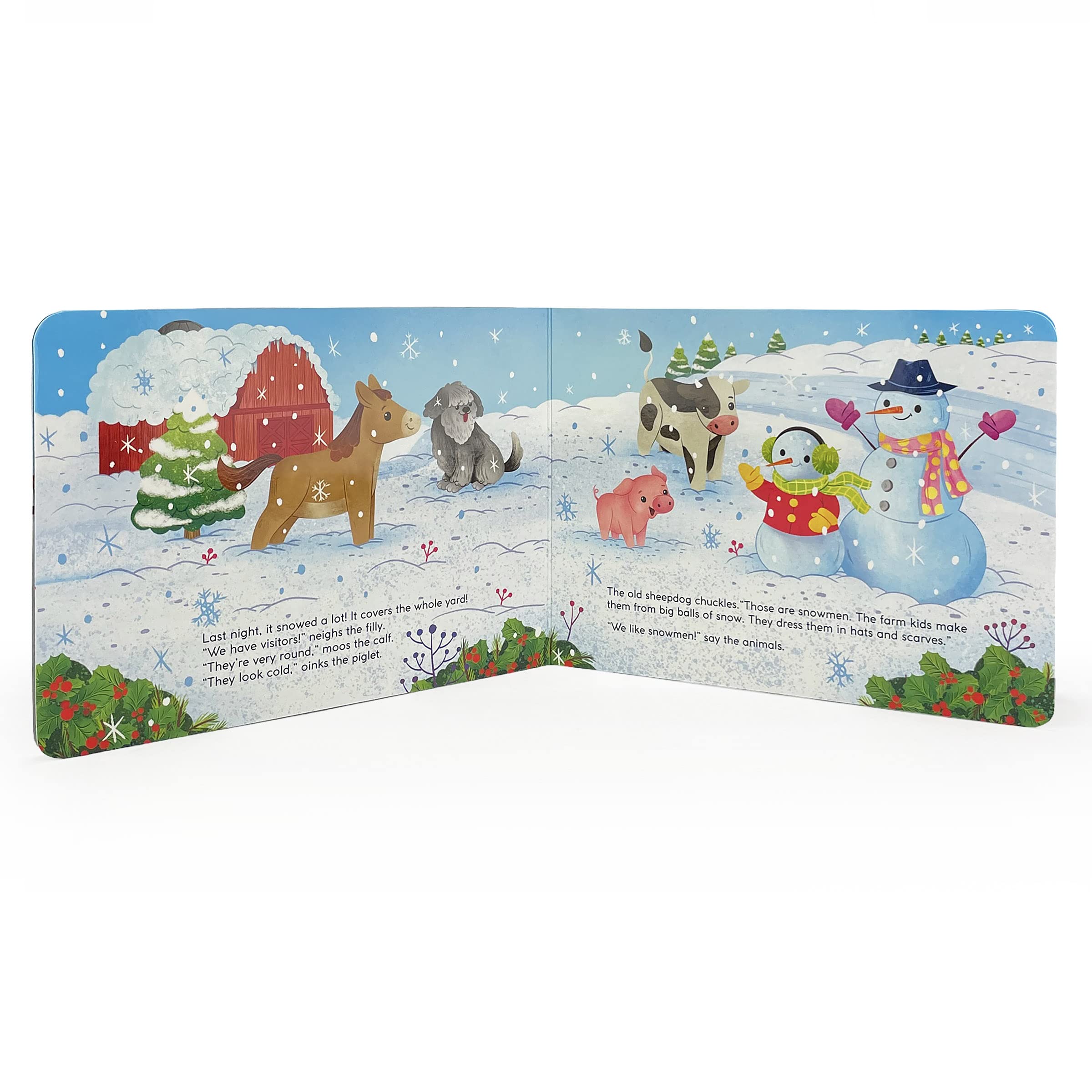 First Christmas On The Farm - Children's Winter Picture Board Book, Made in the USA, Ages 1-4