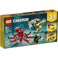 LEGO Creator 31130 Sunken Treasure Mission Submarine 3 in 1 Toy 8+ (522 Pieces)