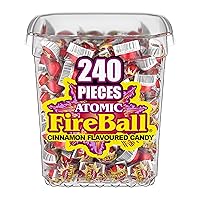 Atomic Fireball Jawbreakers , Cinnamon Flavor Individually Wrapped Candy, (240 Count)