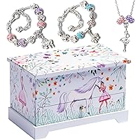 Ballerina Unicorn Jewelry Box for Girls & Little Girls Jewelry Box - Kids Jewelry Box and Girls Music Box - Musical Girls Jewelry Box Organizer - Music Boxes for Girls