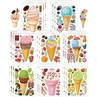 24 Sheets Make Your Own Ice Cream Stickers Make A Face Stickers for Kids Toddlers with DIY Craft Stickers Kids Party Favor Supplies Crafts