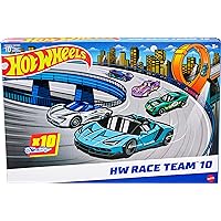 Toy Cars, 10-Pack of Race Cars, Includes 1:64 Scale Corvette, Lamborghini, McLaren & Hot Wheels Originals (Amazon Exclusive)
