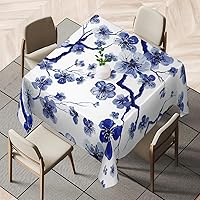 Japanese Sakura Cherry Blossom Table Cloth for Rectangular Waterproof Wrinkle Anti-Shrink Soft and Wrinkle Resistant Decorative Fabric Table Cover for Kitchen-42 x42