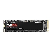 990 PRO SSD 4TB PCIe 4.0 M.2 2280 Internal Solid State Hard Drive, Seq. Read Speeds Up to 7,450 MB/s for High End Computing, Gaming, and Heavy Duty Workstations, MZ-V9P4T0B/AM, Black