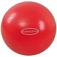 Anti-Burst and Slip Resistant Exercise Ball Yoga Ball Fitness Ball Birthing Ball with Quick Pump, 2,000-Pound Capacity, Multiple Sizes