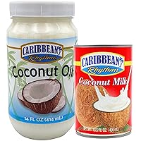 Caribbean Rhythms Coconut Oil, 14 oz. + Coconut Milk 13.5 fl. oz.