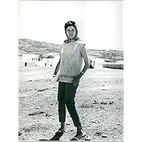 Vintage photo of A view of Princess Soraya of Iran standing.