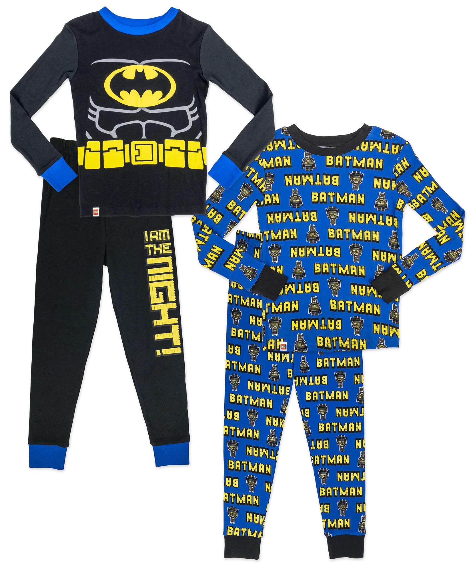 Buy LEGO Batman Movie Boy's Pajama Set, 4 Piece PJ Set,100% Cotton,Size 4  to 10 | Fado168