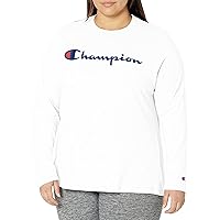 Champion Long Sleeve Graphic Tee, Women’s Plus Size Logo Shirt