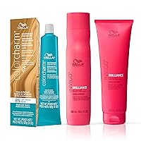 Invigo Brilliance Color Protection Shampoo & Conditioner, For Fine Hair + Demi Permanent Hair Color, 8N Light Neutral Blonde