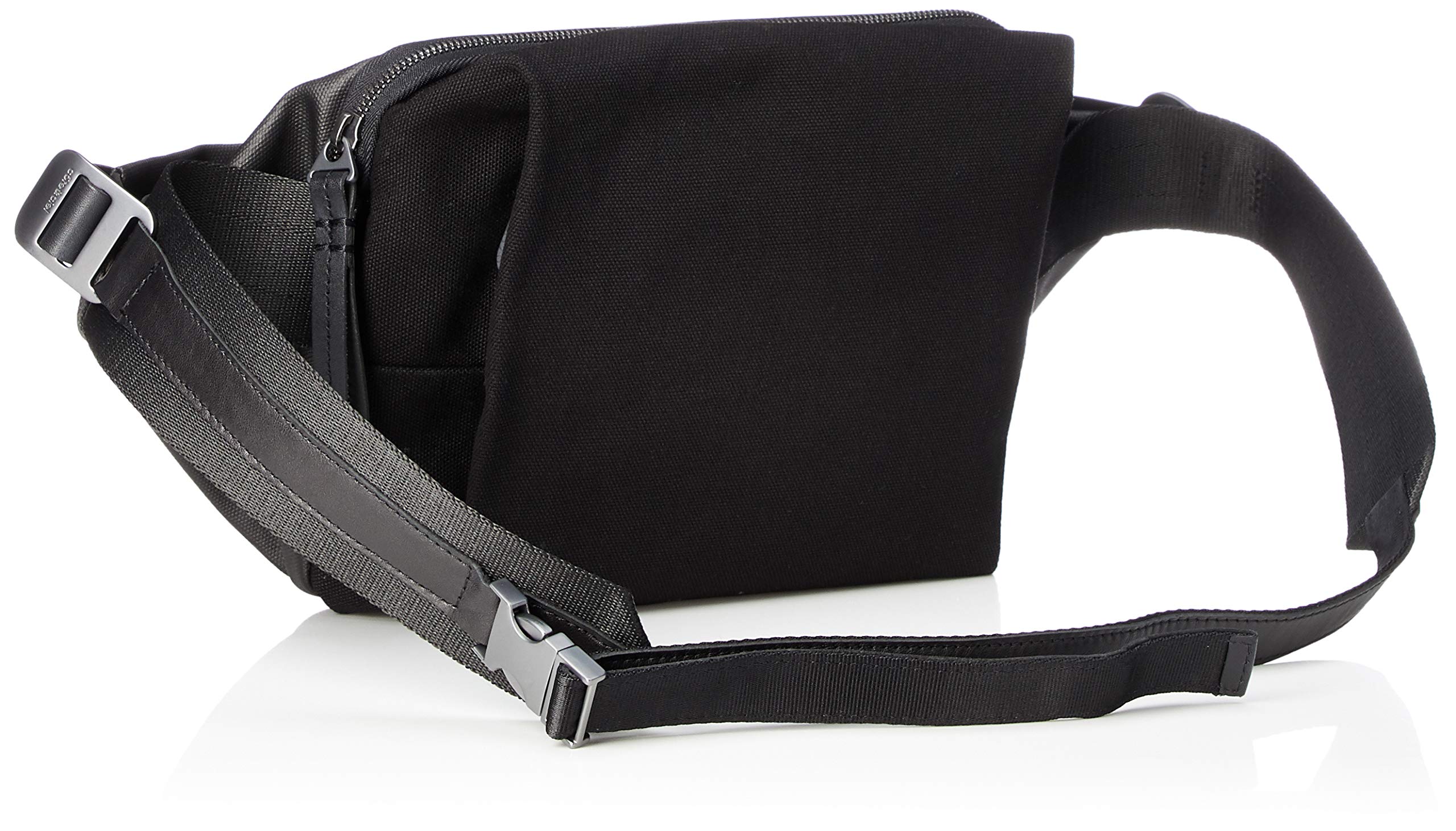 Cote & Ciel Men's Isarau Coated Canvas Belt Bag, Black, One Size