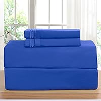 Elegant Comfort Luxurious Bed Sheets Set on Amazon 1500 Premier Wrinkle,Fade and Stain Resistant 4-Piece Bed Sheet Set, Deep Pocket,Twin/Twin XL Royal Blue