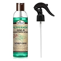 Difeel Scalp Care Leave in Conditioning Treatment - Peppermint Oil 6 oz. with Spray Cap & Dispensing Cap