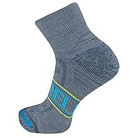 Merrell Men's and Women's Zoned Cushioned Wool Hiking Ankle Socks-Breathable Arch Support