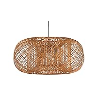 KOUBOO Bamboo Crisscross Pendant, Rustic Brown Ceiling Lamp