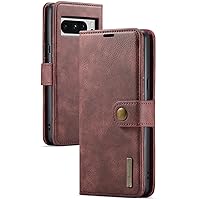 ZIFENGXUAN-Leather Wallet Case for Google Pixel 8 Pro/Pixel 8 with hockproof Protective (Google Pixel 8,Red)