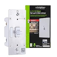 Z-Wave Plus Light Dimmer with QuickFit & SimpleWire, 3-Way Ready, Works with Alexa, Google Assistant, ZWave Hub & Neutral Wire Required, Toggle, Smart Switch, Smart Home Devices, 46204