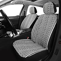 Baja Saddle Blanket Seat Covers, Front Seat Covers for Sedan, SUV, Truck, Universal Stripe Colorful Woven Automotive Seat Cover, Breathable, Washable, Airbag Compatible