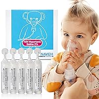 NAVEH PHARMA RSV Gentle Respiratory Relief: Baby Friendly 3% Hypertonic Saline Solution for Nebulizer | Soothing Inhalation for Little Ones | 25 Vials x 5ML | Albuterol Clearing Lungs & Congestion