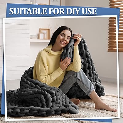 4 Skeins Arm Knitting Yarns 8.8lbs Washable Giant Wool Yarn Bulk Thick  Cotton Tube Chunky Knit Yarn for Hand Knitting Blanket Crochet Craft PET  DIY