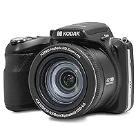KODAK PIXPRO AZ425-BK 20MP Digital Camera 42X Optical Zoom 24mm Wide Angle Lens 1080P Full HD Video Optical Image Stabilization Li-Ion Battery 3