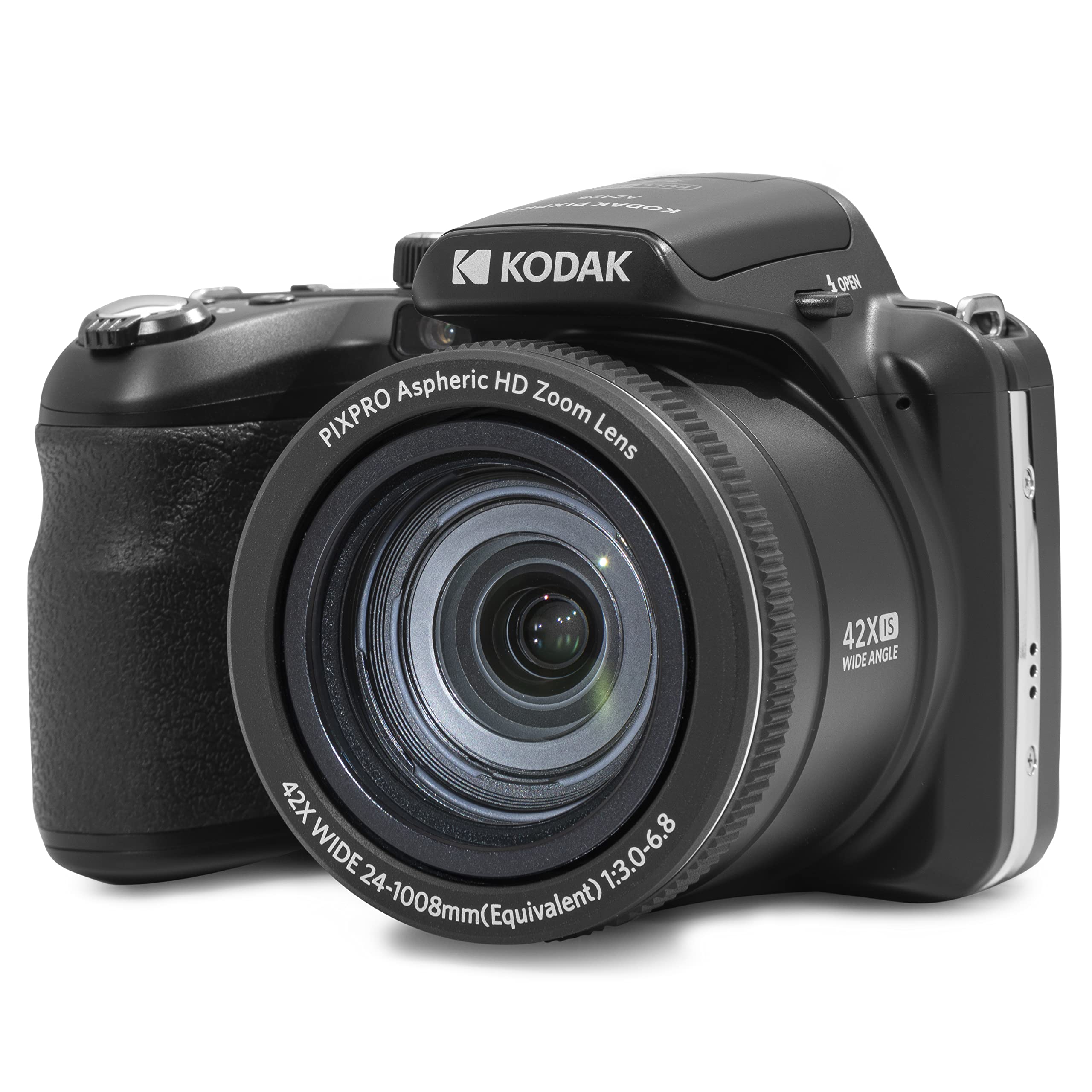 KODAK PIXPRO AZ425-BK 20MP Digital Camera 42X Optical Zoom 24mm Wide Angle Lens 1080P Full HD Video Optical Image Stabilization Li-Ion Battery 3