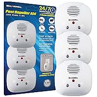 Bell + Howell Ultrasonic Pest Repeller Home Kit (Pack of 3), Ultrasonic Pest Repeller, Pest Repellent Dust to Dawn Sensor for Home, Bedroom, Office, Kitchen, Safe for Human and Pet